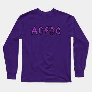 Butt-Head AC/DC Distressed - Purple Long Sleeve T-Shirt